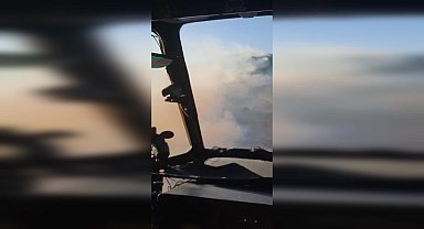 Manisa'nın Soma İlçesinde ormanlık alanda çıkan yangına müdahale devam ediyor