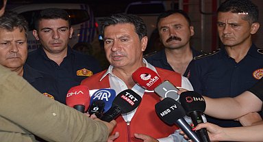 Muğla Büyükşehir Belediye Başkanı Aras, Bodrum'daki yangın bölgesinde...