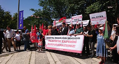 Vatan Partisi'nden İsrail Büyükelçiliği önünde 'Haniye' protestosu: Hepimiz Haniye'yiz, Gazzeliyiz, Filistinliyiz