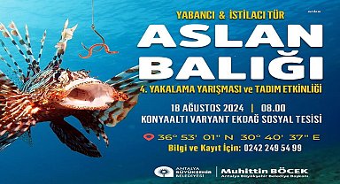 Antalya Büyükşehir'den Aslan Balığı Yakalama Yarışması