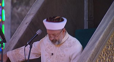 Ayasofya'da Haniye için gıyabi cenaze namazı... Erbaş, kılıçla minbere çıktı, Haniye için dua etti
