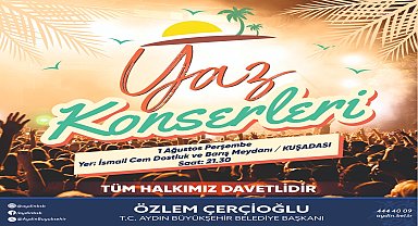 Aydın Büyükşehir’in “Yaz Konserleri” Kuşadası’nda devam ediyor