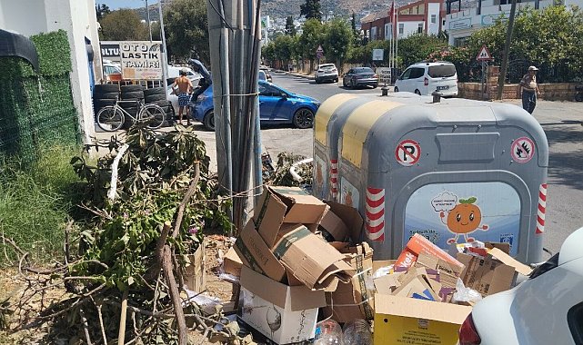 Bodrum’da konteyner kenarlarına çöp atmaya devam eden işletmelere ceza