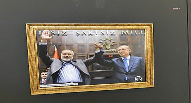 Filistin Devlet Başkanı Abbas, Cumhurbaşkanı Erdoğan ve TBMM Başkanı Kurtulmuş ile Meclis'teki fotoğraf sergisini gezdi