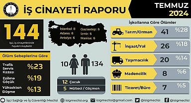 İSİG Meclisi: Yılın ilk  yedi ayında en az 1022 işçi iş cinayetlerinde hayatını kaybetti