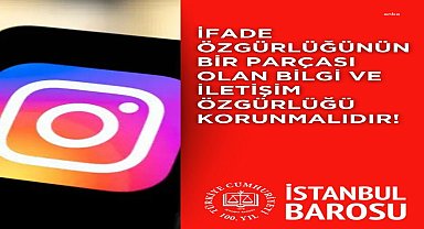 İstanbul Barosu: “Instagram’a erişimin engellenmesinin gerekçesi bir an önce açıklanmalı” 
