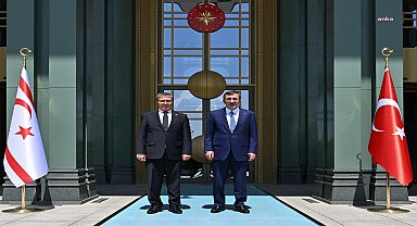 KKTC Başbakanı Ünal Üstel, Cumhurbaşkanı Yardımcısı Cevdet Yılmaz'ı ziyaret etti