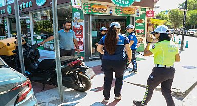 Manisa Büyükşehir zabıta ekiplerinden kaldırım işgali denetimi