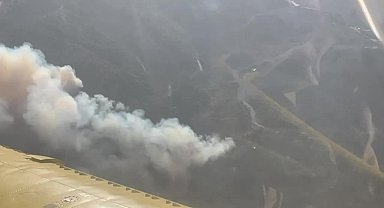 Manisa'nın Şehzadeler ilçesindeki orman yangınına müdahale sürüyor 