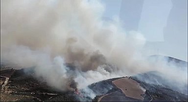 Manisa Salihli'de orman yangını... Yangına havadan ve karadan müdahale ediliyor