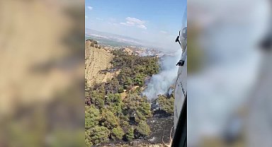 Manisa Salihli’deki orman yangını 24 saattir devam ediyor 