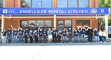 Özel bireyler, Tepebaşı Belediyesi’nin Engelliler Montaj Atölyeleri'nde üretmeye devam ediyor