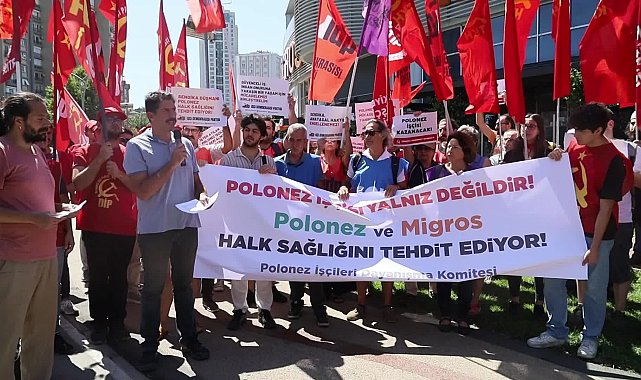 Polonez işçilerinin eylemine destek ziyareti