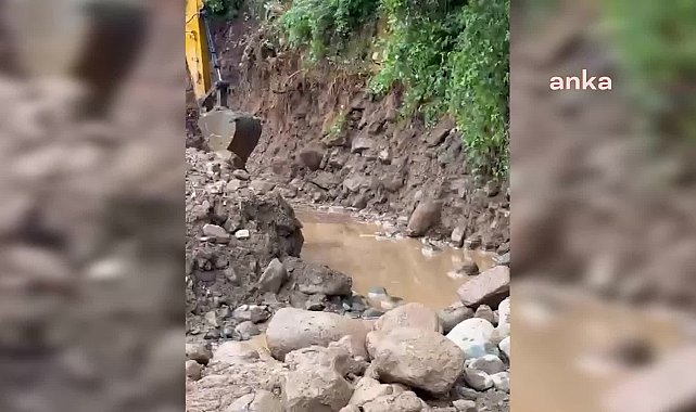 Rize Ardeşen'de DSİ'nin dere ıslah çalışmasına vatandaşlardan tepki: