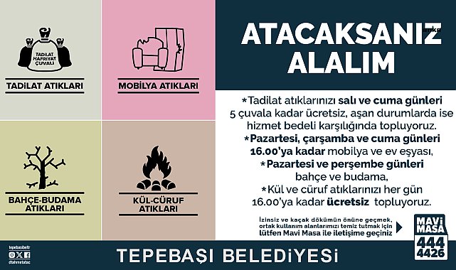 Tepebaşı Belediyesi'nin atık toplama hizmeti devam ediyor