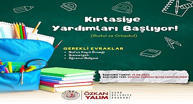 Uşak Belediyesi'nden ihtiyaç sahibi öğrencilere kırtasiye malzemesi desteği