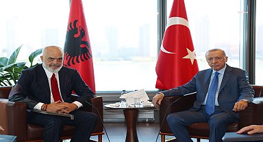 Cumhurbaşkanı Erdoğan, New York'ta Arnavutluk Başbakanı Rama'yı kabul etti