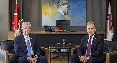 Mersin Büyükşehir Belediye Başkanı Seçer, Mansur Yavaş'ı makamında ağırladı: 