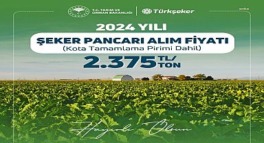 Şeker pancarı alım fiyatı açıklandı: Ton başına 2 bin 375 lira 