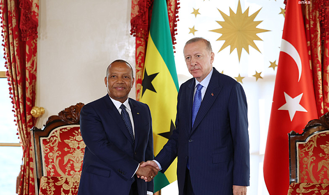 Cumhurbaşkanı Erdoğan, İstanbul'da Sao Tome ve Principe Demokratik Cumhuriyeti Başbakanı Trovoada ile görüştü