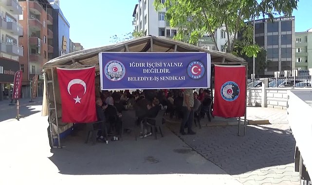 Iğdır Belediyesi'nin işten çıkardığı 204 işçinin eylemi 89 gündür sürüyor