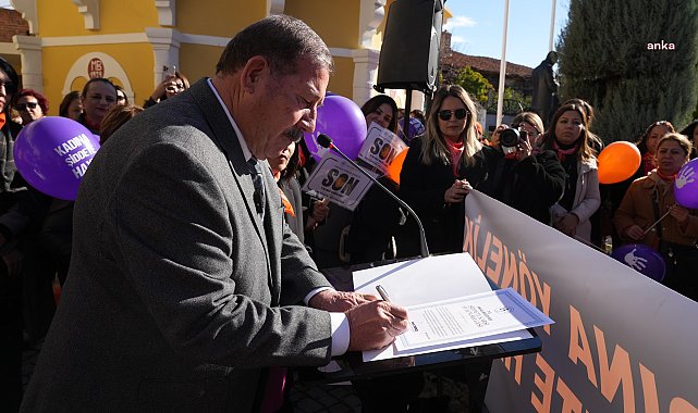 Milas Belediye Başkanı Topuz, 'Şiddete Karşı Tutum Belgesi’ni imzaladı