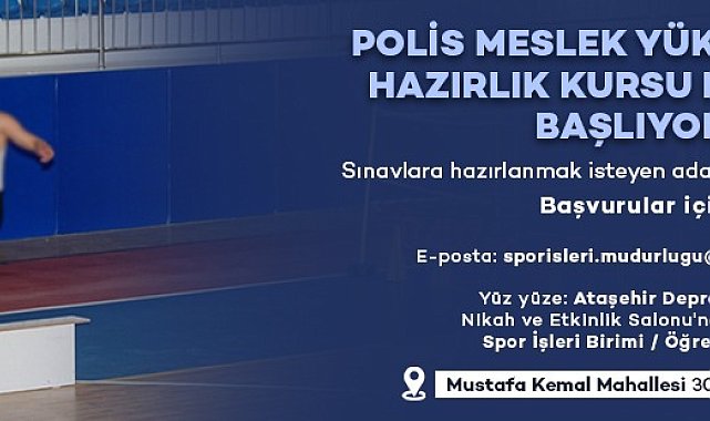 Ataşehir Belediyesi’nden polis adayları için hazırlık kursu