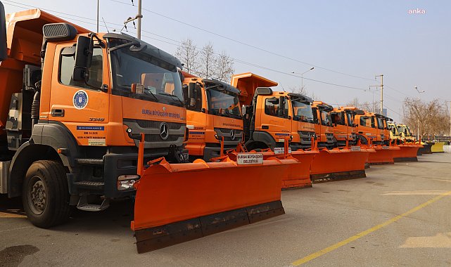 Bursa Büyükşehir Belediyesi, karla mücadeleye hazır