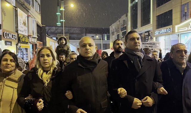 Kırıkkale, kar yağışı altında Ekrem İmamoğlu için yürüdü