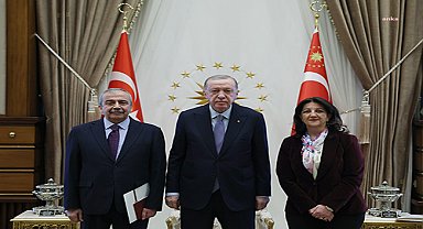 Cumhurbaşkanı Erdoğan, İmralı Heyeti'ni, Cumhurbaşkanlığı'nda kabul etti