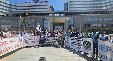 17 Nisan Sağlıkta Şiddete Karşı Mücadele Günü... Gaziantep’te sağlık çalışanları basın açıklaması yaptı