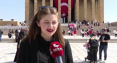 23 Nisan Ulusal Egemenlik ve Çocuk Bayramı'nda vatandaşlar Anıtkabir'de: 