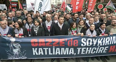 CHP’nin İstanbul'daki Filistin yürüyüşüne polis engeli