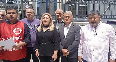 Dev Sağlık-İş üyeleri Osmaniye'de Kamu Çerçeve Protokolü'ne ilişkin basın açıklaması yaptı