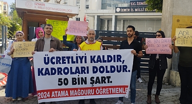 İzmir'de atama mağduru öğretmenlerden tepki: 