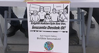 İzmir’de engelli hakları için imza kampanyası başlatıldı