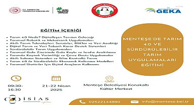 Menteşe Belediyesi’nden “Tarım 4.0 ve Sürdürülebilir Tarım Uygulamaları” eğitimi