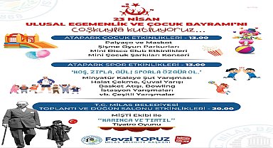 Milas Belediyesi, 23 Nisan Ulusal Egemenlik ve Çocuk Bayramı’nı çeşitli etkinlikler ile kutlayacak