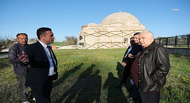 Sivrihisar Belediye Başkanı Dökmeci, Hamamkarahisar Camii restorasyonunu inceledi 
