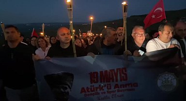 19 Mayıs Atatürk’ü Anma, Gençlik ve Spor Bayramı'nda Dinek Dağı meşalelerle aydınlandı