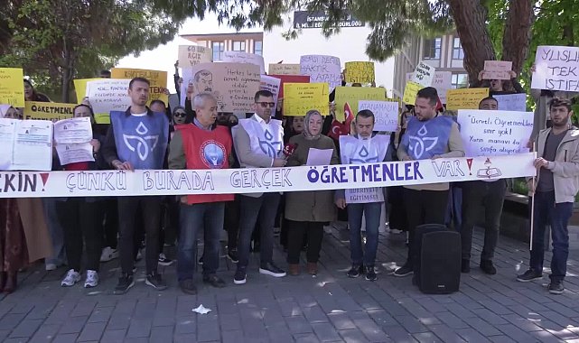 Atanmayan öğretmenlerden İstanbul İl Milli Eğitim Müdürlüğü önünde eylem: “Sınıfımız yoksa sokaklar bizim kürsümüzdür”