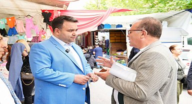 Beşiktaş Belediyesi Başkan Vekili Şişman, Konaklar Pazarı'nı ziyaret etti