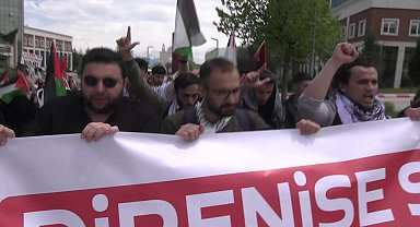 Bilecik’te üniversite öğrencilerinden Gazze yürüyüşü