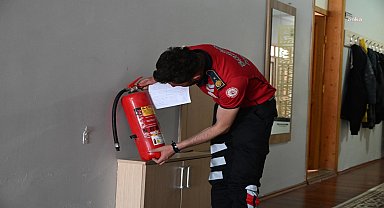 Bozüyük İtfaiyesi'nden öğrenci yurtlarında yangın denetimi