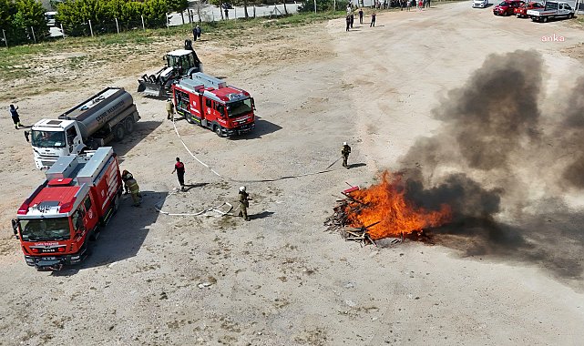 Çeşme’de yangın söndürme tatbikatı gerçekleştirildi