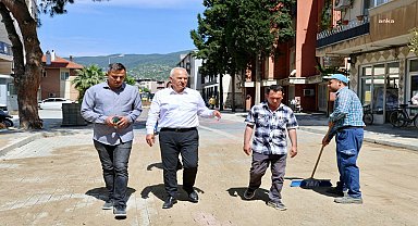 Çine Belediye Başkanı Kıvrak, ilçede devam eden çalışmaları yerinde inceledi