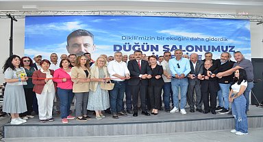 Dikili Belediyesi tarafından yapımı tamamlanan Açık Kapalı Düğün Salonu hizmete açıldı