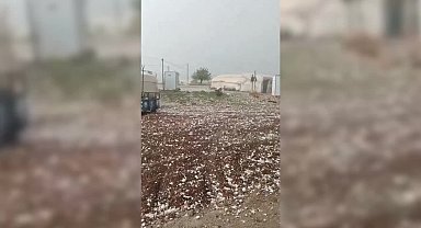 Dolu yağışı tarım alanlarını vurdu