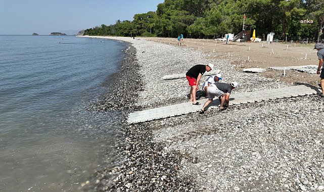 Fethiye Akmaz Halk Plajı’ndaki engelsiz denize girme platformu yenilendi