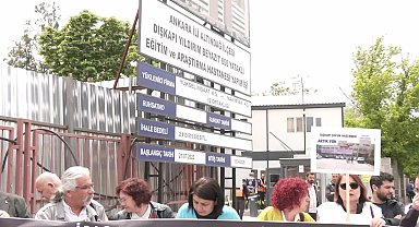 Hastanemi Açın Platformu'ndan protesto... Ankara Tabip Odası Başkanı Coşkun: “Sözünüzü tutun. Hastanelerimizin yapımını tamamlayarak açılmasını sağlayın